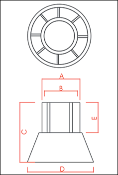 Desenho técnico. CAD. Modelo Cone.
