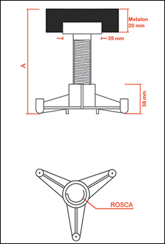 Desenho técnico. CAD. Modelo TR + GU.